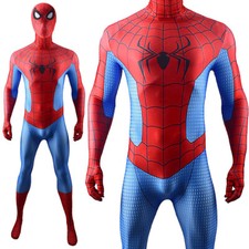 Classic Spider-Man Jumpsuit Spiderman Cosplay Suit Costume Halloween Party Props