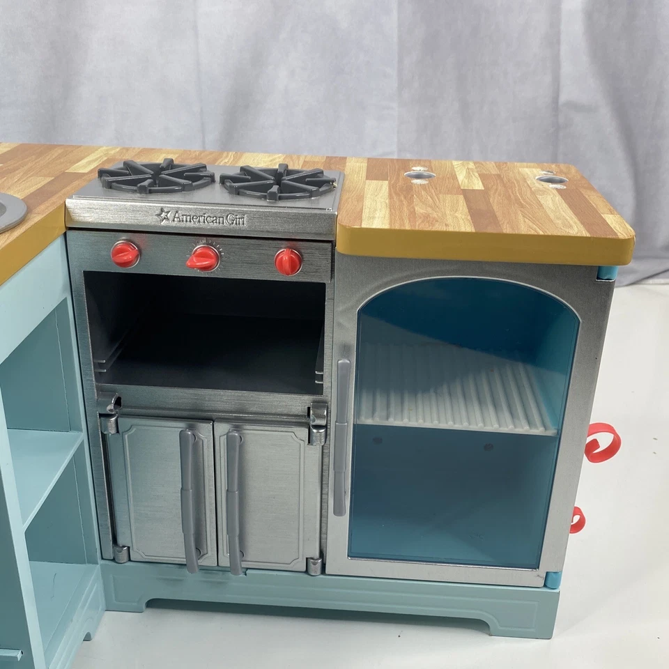 American Girl Gourmet Kitchen Set Retired Blue AS IS MISSING PARTS - Image 2 of 4