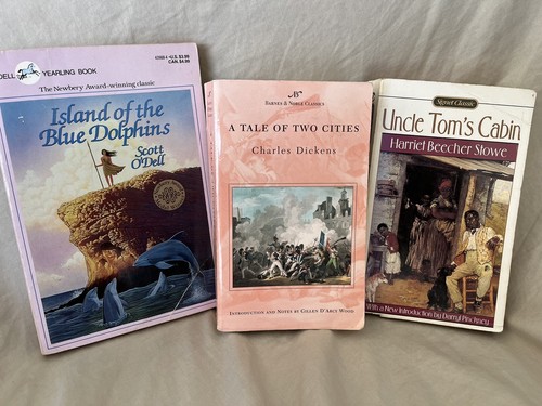 Young Readers Classics 3 Book Lot - Dickens, Stowe, Scott O'Dell - PB Homeschool
