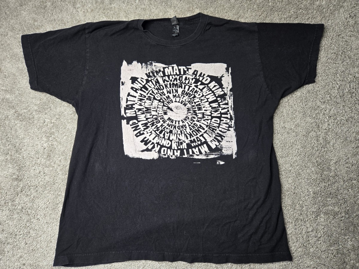 Matt And Kim Tour T Shirt Graphic Print Size L Color Black Double Sided View 3