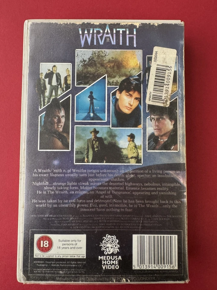 WRAITH 1986, Medusa VHS Pal Big Box CHARLIE SHEEN - Image 2 of 4
