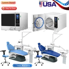 17L/22L Dental Class B Steam Sterilizer+Built in Printer/Unit Chair DC Motor FDA