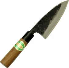 Tosahamono Knife Black Deba Knife Blue Steel No. 1 135mm