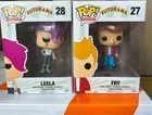 Pop! Animation FUTURAMA Fry 27 & Leela 28 FUNKO Vinyl Figures