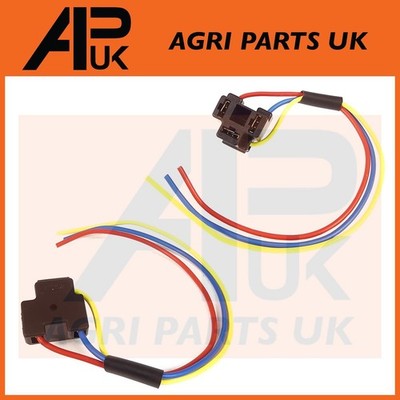 2x Scheinwerfer Scheinwerfer Kabel Stecker Buchse Kabel 3 Pin für Massey Ferguson Traktor