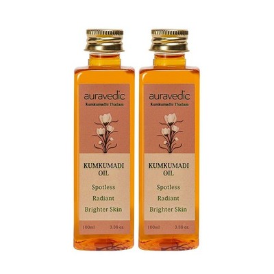 2er Pack Auravedic Kumkumadi Öl je 100 ml für gesunde Haut & sichtbaren...