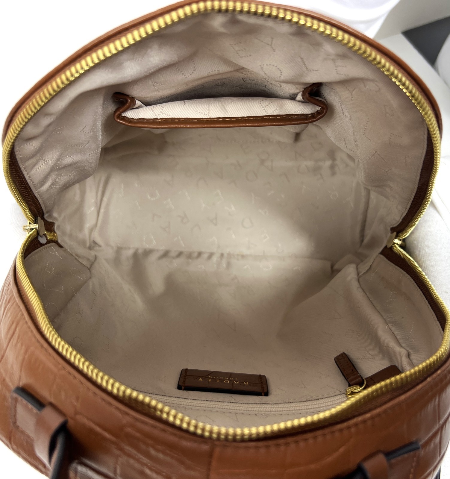 Radley Backpack Bag Rucksack Medium Sutton Acres Faux Croc Tan Leather RRP 239 image 7