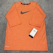 NIKE Swim DriFit Kids Blue Hydro Half Sleeve RashGuard Shirt UPF40 XL Orange NWT