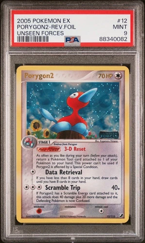 Porygon2 Reverse Holo 12/115 Unseen Forces 2005 PSA 9