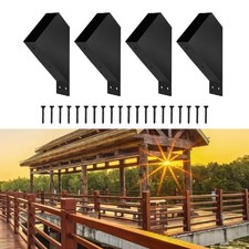 2pcs Powder Coated Steel Angle Support Brackets  Outdoor Pergola