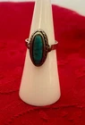 Vntg SoWest Native Turquoise Unmarked Silver (ice tested) Adjustable Ring SZ4.75