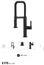 Goodhome KamutKitchen TapMixer Graphite Single Lever Spring Neck Swivel RRP £175