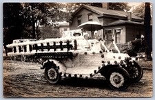 K35/ Battle Creek Michigan RPPC Postcard c1910 Farlin Tents Parade Float 112