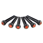 Metallor Acoustic Guitar Bridge Pins Endpin Inlaid Replacement 6Pc