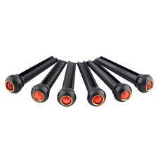 Metallor Acoustic Guitar Bridge Pins Endpin Inlaid Replacement 6Pc