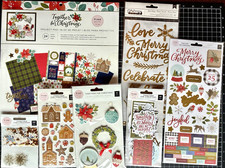Pink Paislee TOGETHER FOR CHRISTMAS Ephemera, Stickers, 12x12 Project Pad LOT