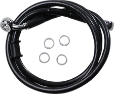 Drag Specialties Standard Length Front Stainless Steel Brake Line Kit Black 1...