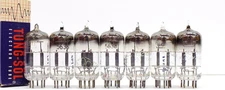 6 Nice Tested Vintage Tung Sol-Made 12AT7/ECC81 Vacuum Tubes w/Bonus Tube