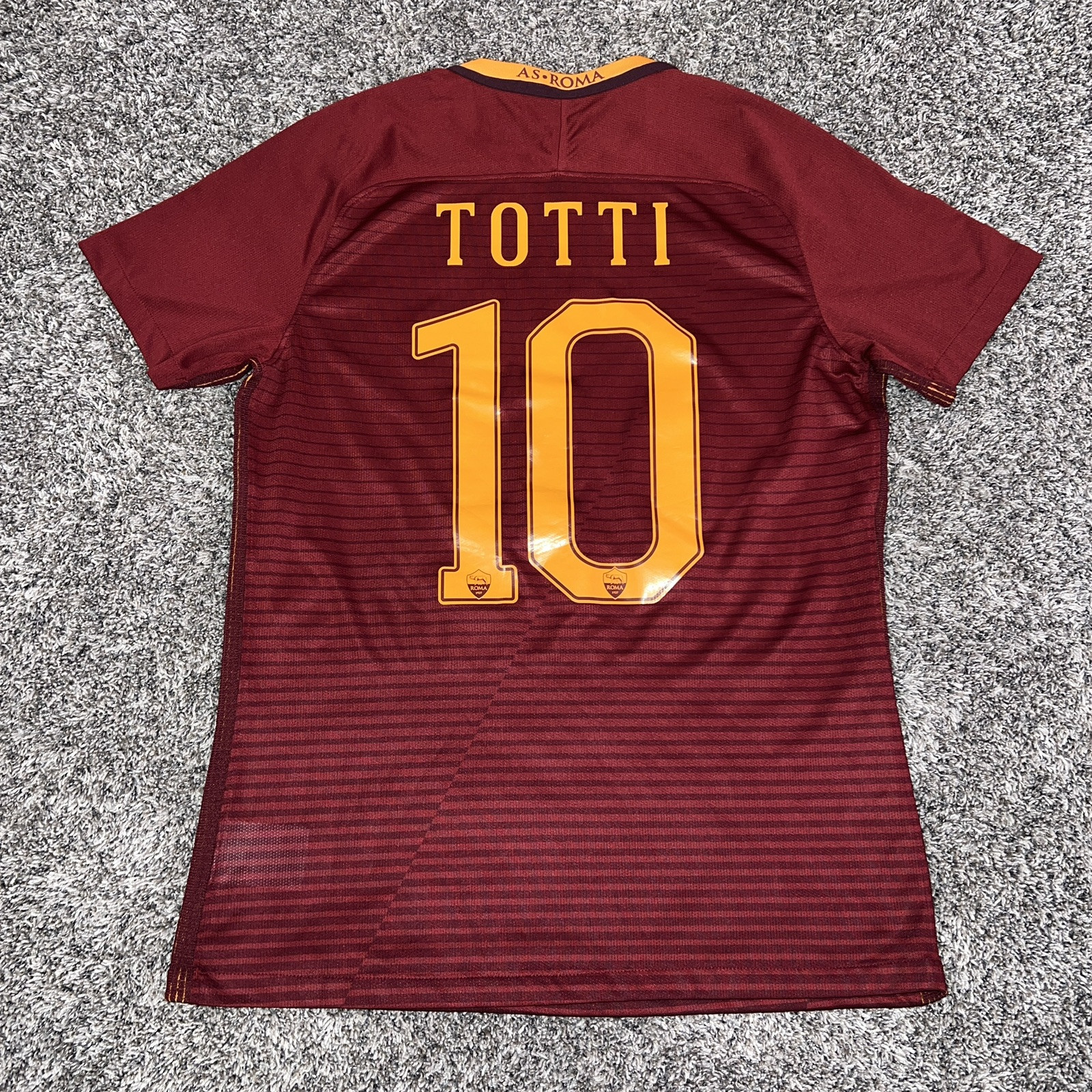 AS Roma Francesco Totti Red Burgundy 2016 2017 Nike Jersey Men’s Size Large