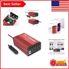 Versatile 400W Vehicle Power Inverter with Peak 800W Output  2 USB Ports