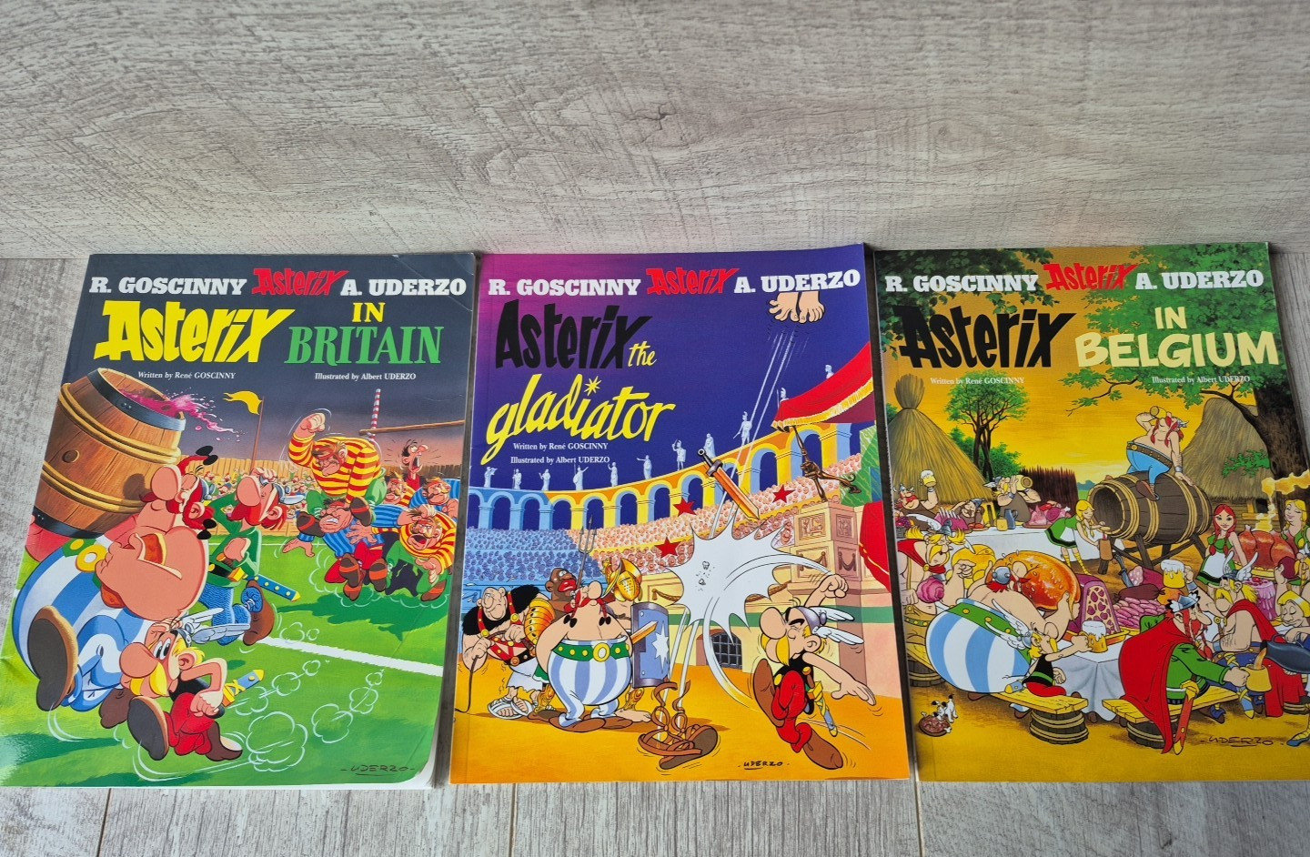 Asterix the Gladiator - In Britain - In Belgium - René Goscinny A Uderzo bundle