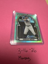 OSWALD PERAZA 2023 BOWMAN CHROME ROY FAVORITES AQUA REFRACTOR /125 YANKEES
