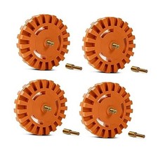 4PCS Decal Remover Eraser Wheel Tool Kit with Drill Adapter, 4 Inch Rubber