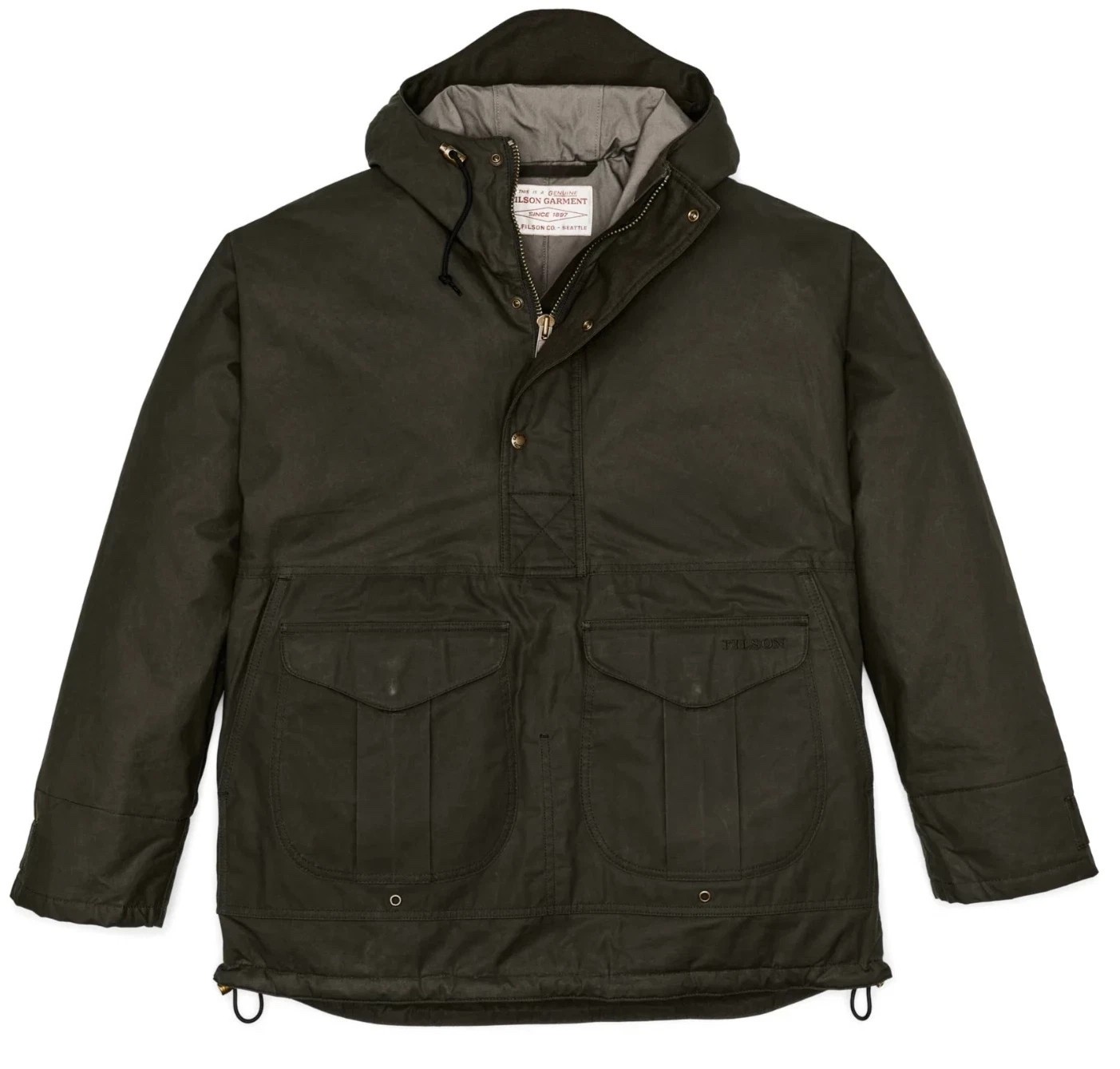 Filson Ranger Insulated Anorak Root-Brown Dry Waxed Canvas P