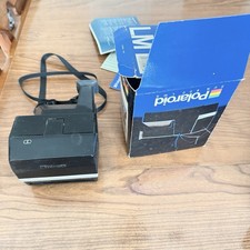 Vintage Polaroid Sun 600 LMS Instant Film Camera With Strap and Case Works
