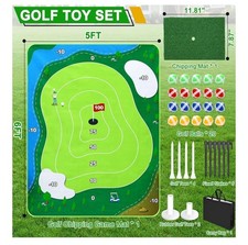 6X5Ft Golf Chipping Mat, Battle Royale Golf Game Set with Hitting Mat, 20 Grip B