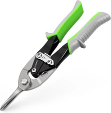 10 Inch Aviation Straight Cut Tin Snips, Chromium Vanadium Steel for Effortless 