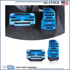 2 Pcs Non-slip Aluminum Alloy Brake Accelerator Pedal Kit Universal Cars