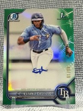 2022 Bowman Chrome Estanli Castillo 1st True Green Refractor Auto #/99