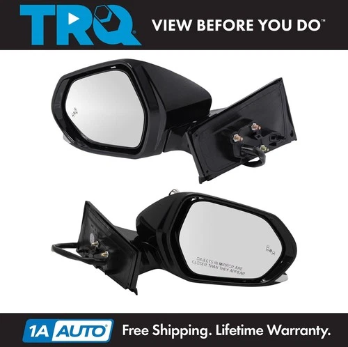 TRQ Mirror Power Heated Manual Fold Blind Spot Paint to Match Pair for Prius New