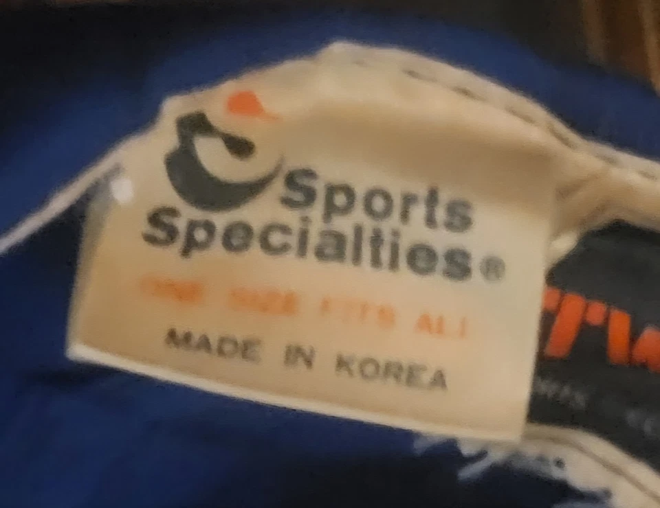 Washington Bullets Sports Specialties Script Snapback Hat Korea Blue Red 1994 - Image 3 of 4