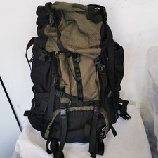 Amazon Basics 75L Internal Frame Hiking Camping Backpack w/Rainfly (Green)Ex Con