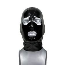 Mens Latex Hood Open Eye Mouth and Nostril Rubber Mask Clubwear Fetish 0.4mm