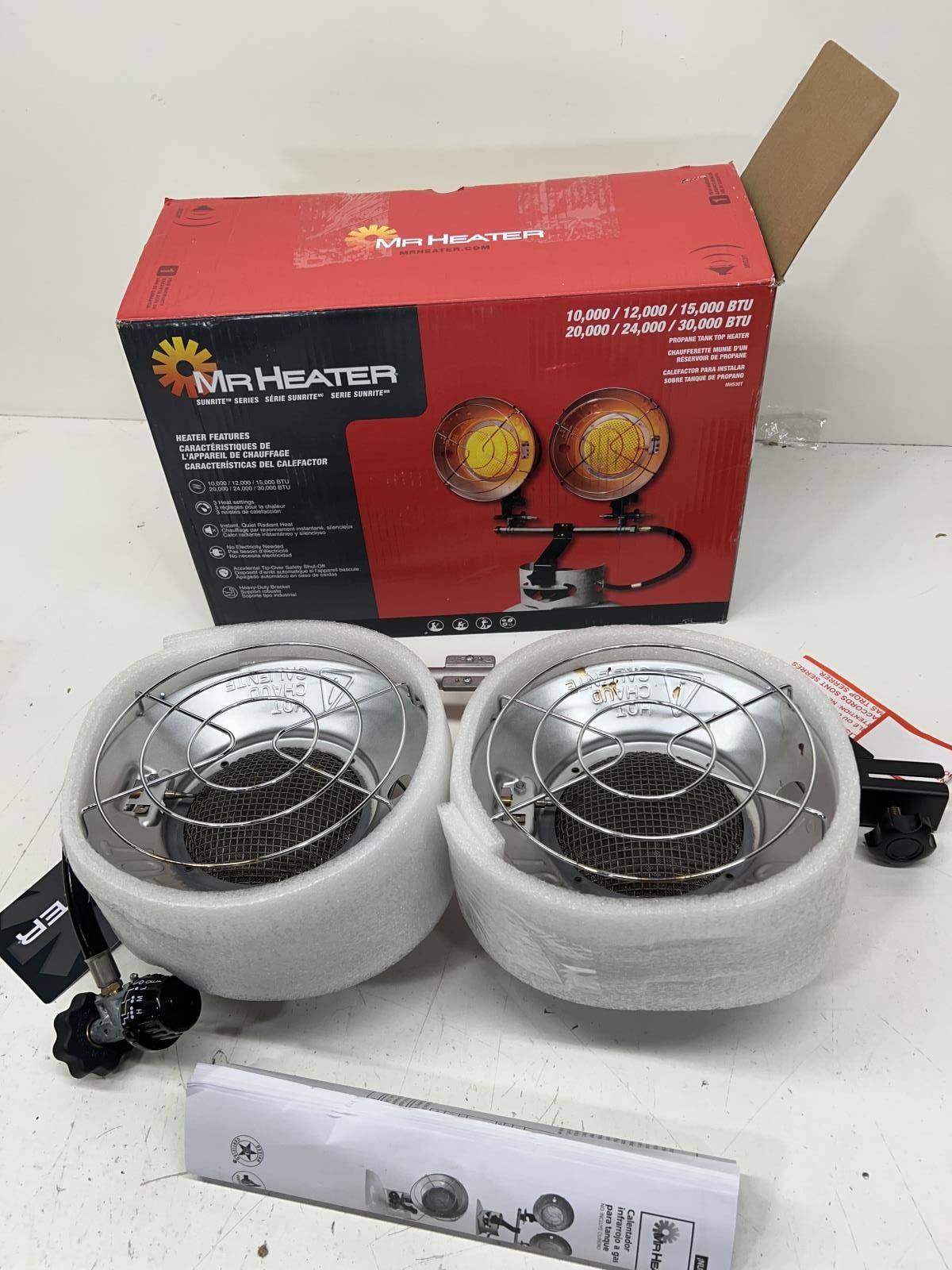 Double Tank Top 30,000 Btu Radiant Propane Outdoor Space Hea