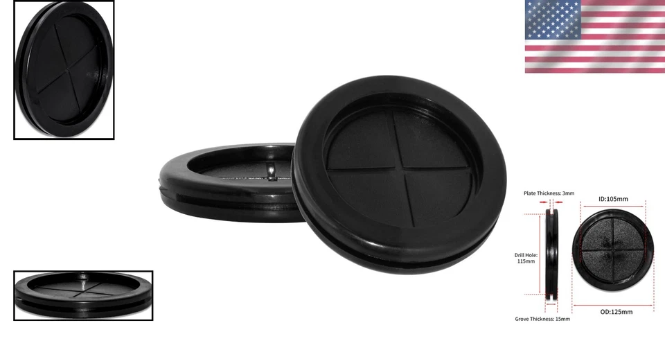 Ojales de protección de alambre redondo, paquete de 4, 105 mm x 115 mm Foto 2 de 4