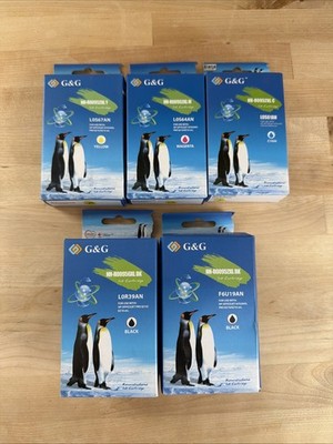 LOT OF 5 G&G Ink Cartridges for HP Officejet Pro 8210/8216, 952XL, 956XL, NEW