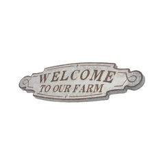 36 In. X 11 In. "Welcome To Our Farm" Metal Wall Sign