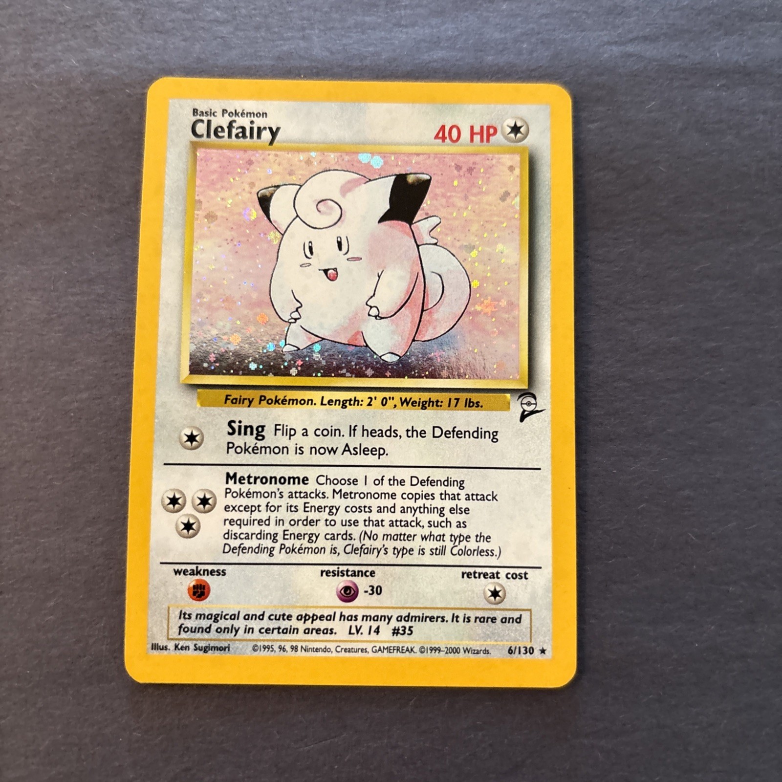 Clefairy 6/130 Pokemon Base Set 2 Holo Rare Pokemon TCG