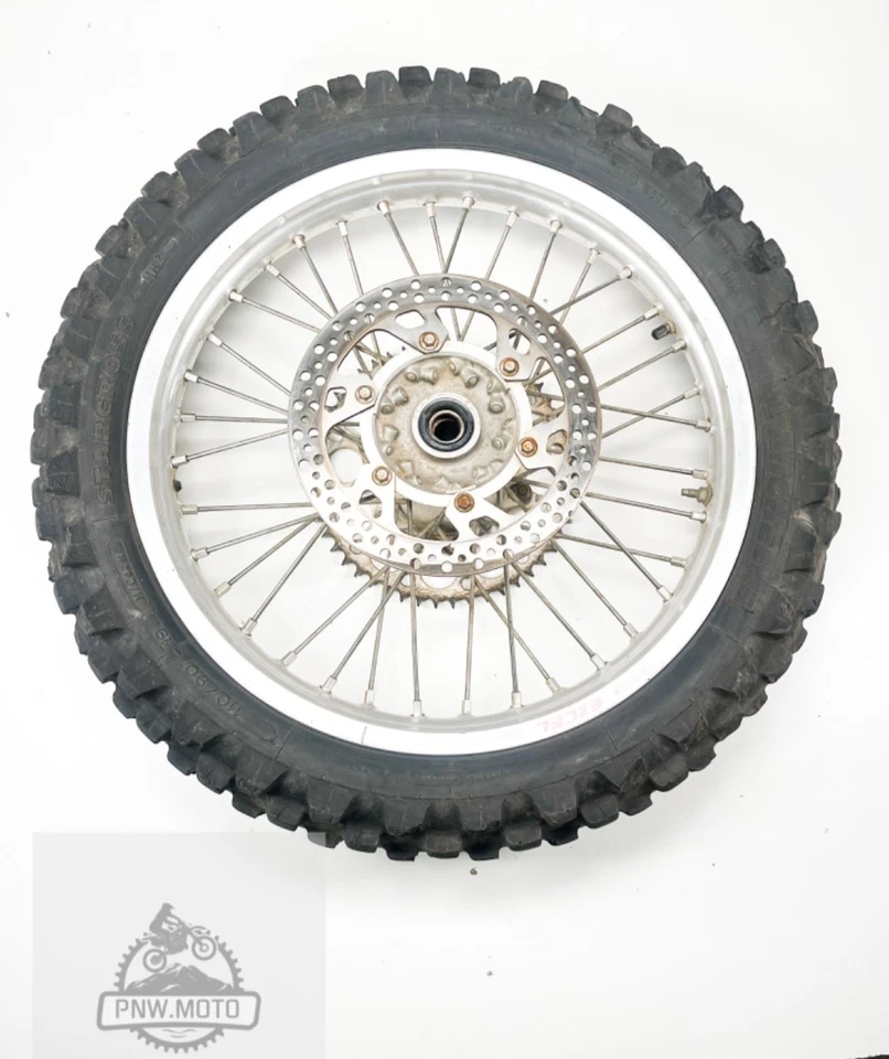 2002 Yamaha YZ250 YZ 250 125 OEM 19" REAR WHEEL RIM HUB TIRE - Image 3 of 4