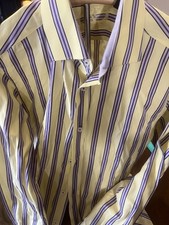 Bugatchi Yellow Dress Shirt Large Men  s