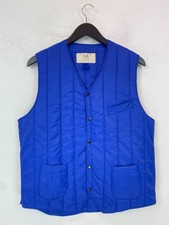H.E. By Mango Blue Quilted Gilet Lightweight Snap Button Casual Vest M
