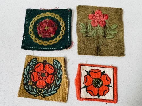 4 WW2 Era Lancashire Regiments Hussars Etc Military Army Formation Sign Badges