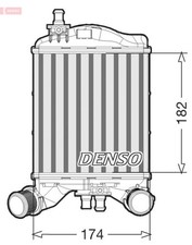 DENSO Ladeluftkühler DIT09112 für 695 500 595 ABARTH Aluminium 312 AXD1A