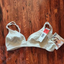 Vintage Warner's Body Beware White Bra Fleece Lined Soft Cup 36A Petites