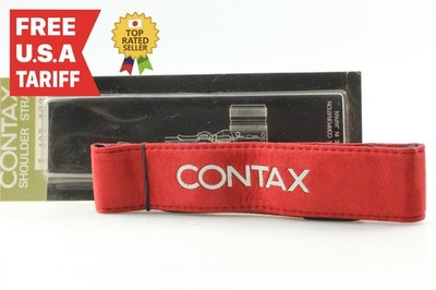 [Unused w/ BOX] Contax Genuine Camera Neck Strap W-40 R Strap Red From JAPAN