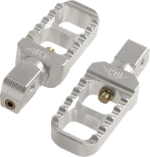 JOKER MACHINE Serrated Stubby Footpegs - Silver - Indian 08-642-8